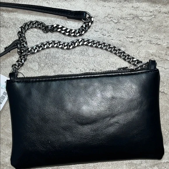 Maurice’s Black Crossbody Bag with Chain Strap NWT - Picture 5 of 9
